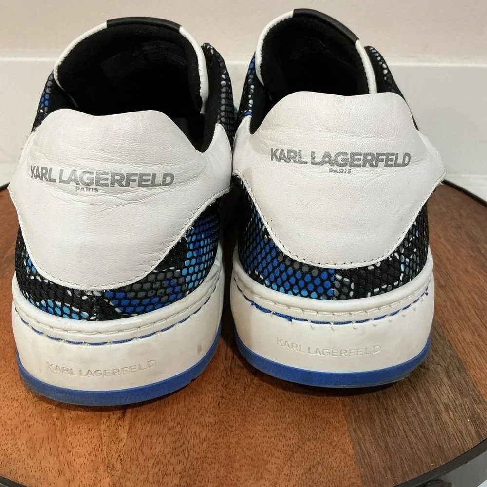 Men's 10.5 Karl Lagerfeld Paris Camo Print Laceless Sneakers Slip On Shoes